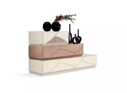 Italienische Möbel Design Kommode Modern Beige Luxus Holz Möbel Neu