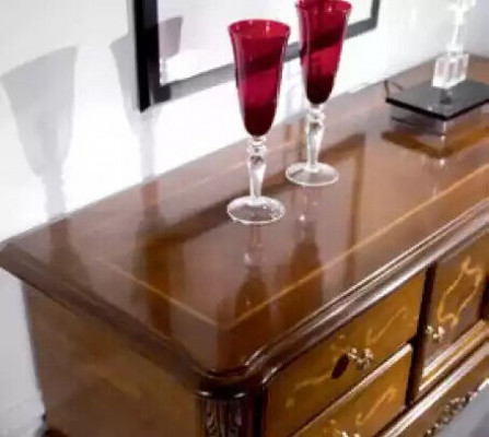 Braunes Sideboard Kommode Schränke Holz Luxus Wohnzimmer Möbel Schrank