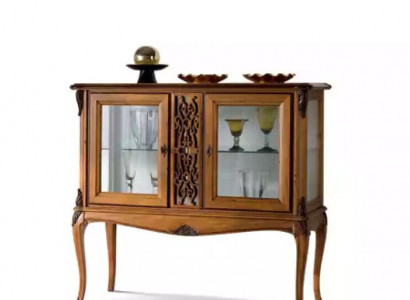 Vitrine Vitrinenschrank Wohnzimmer Klassisch Holz Schrank Glasschrank