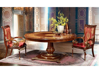 Italienische Designer Möbel Tisch Ess Zimmer Esstische Rund Braun Tische Neu