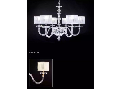 Deckenlampe Deckenleuchter Lüster Kronleuchter Glas Weiß Lampen Antik Stil