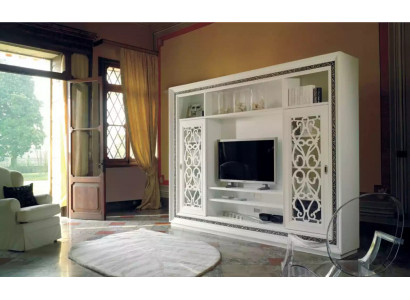 Wohnwand Luxus Schrankwand Schrank Modern Möbel Wohnzimmer rtv Holz