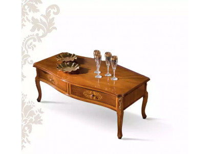 Klassischer Brauner Holz Couchtisch Luxus Design Schubladen Tisch Neu