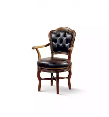 Büro Sessel Luxus Stuhl Bürostuhl Kunstleder Designer Sessel Holz Möbel