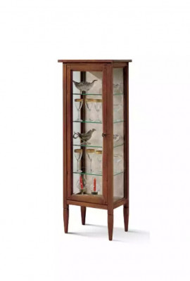 Klassische Vitrine Kommoden Vitrinenschrank Schrank Glasschrank Braun