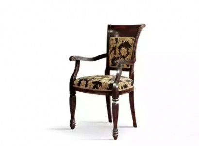 Stuhl Braun Design Wohnzimmer Esszimmer Holz Polster mit Armlehne Neu