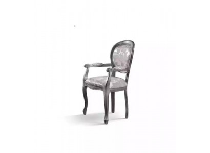 Esszimmerstuhl Stuhl Esszimmer Luxus Sitzer Stühle Holz Stoff Silber