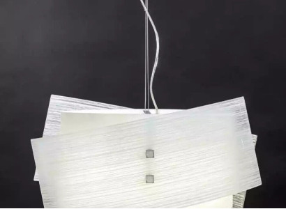 Moderner weißer Pendelkronleuchter mit 2x Lampen Stilvolle Deckenleuchte
