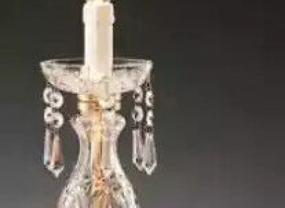 Stilvolle Tischlampe Antik Stil Einrichtung Luxus Kerzenlampe Kristall