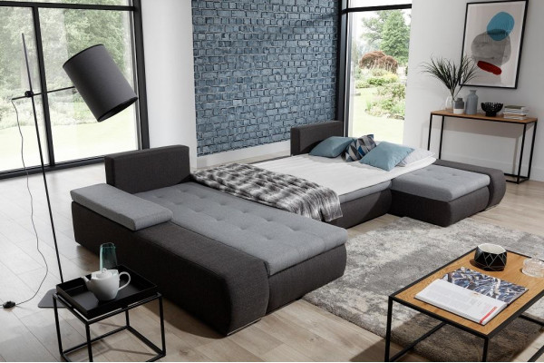 Wohnlandschaft Luxus Sofa Couch Garnitur Ecksofa Textil Couchen Sofas Möbel Neu