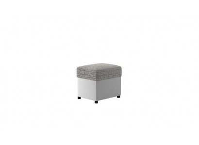 Hocker Polsterhocker Fuß Ablage Möbel Wohnen Sitzbänke Sitz Textil Grau
