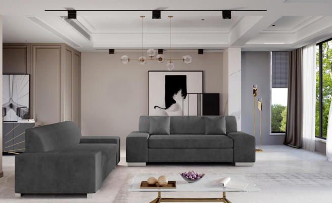 Sofagarnitur 3+2 Sitzer Garnituren Wohnlandschaft Sofas Couchen Polster Gelb Neu