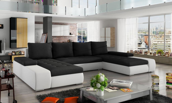 Wohnlandschaft Luxus Sofa Couch Garnitur Ecksofa Textil Couchen Sofas Möbel Neu