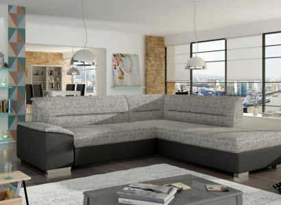 Stoff Ecksofa L-Form Sofa Couch Design Polster Modern Textil Sitzpolster Gruppe