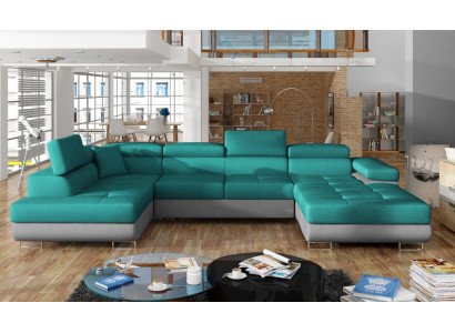 Stoff U-Form Couch Wohnlandschaft Ecksofa Garnitur Modern Design Sofa Modern Neu