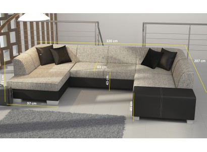 Sofa Couch Modern Schlafsofa Couch Bettfunktion Polster Eckgarnitur