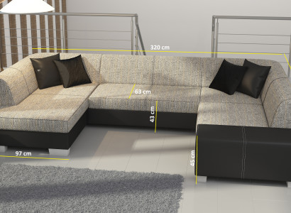 Sofa Couch Modern Schlafsofa Couch Bettfunktion Polster Eckgarnitur