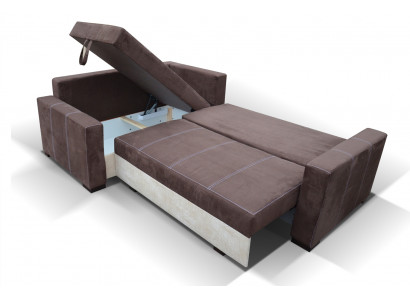 Design Schlafsofa Sofa Polster Wohnzimmer Ecksofa Couch Textl Stoff Garnitur