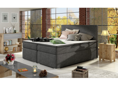 Lederbett Polster Bett Boxspring Betten Bettkasten Matratze Topper