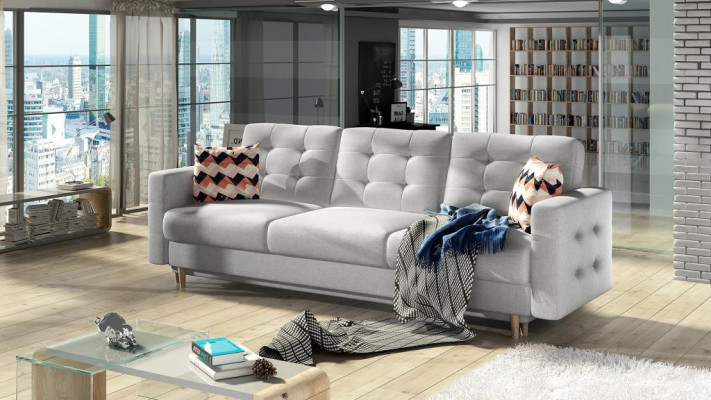 Sofa Dreisitzer Klassische Couch Polster 3 Sitzer 100% Textil Couchen Stoff Neu