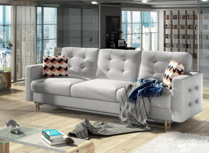 Sofa Dreisitzer Klassische Couch Polster 3 Sitzer 100% Textil Couchen Stoff Neu