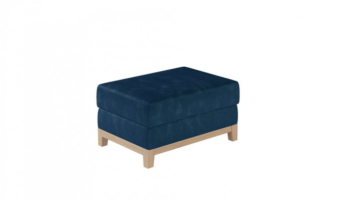 Design Polster Hocker Fußhocker Ottomane Sitz Chaise Gepolstert Pufa Blau