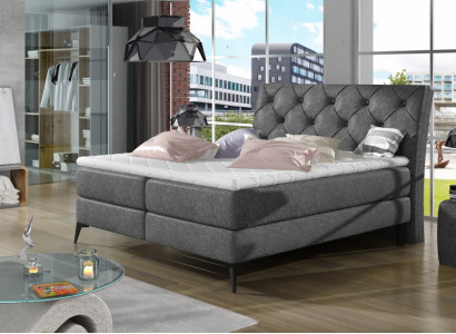 Chesterfield Silber Polsterbett Doppelbett Betten Big XXL Designer Luxus