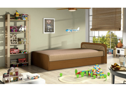 Kinder Zimmer Polsterbett Bett Betten Holz Schlaf Sofa Matratze 80x190cm Neu