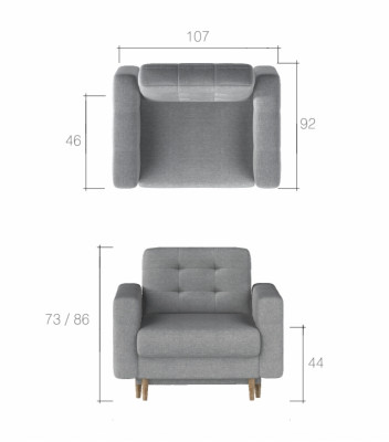 Sessel Designer Stuhl Polster Relax Stoff Textil Lounge Neu Fernseh 1 Sitzer