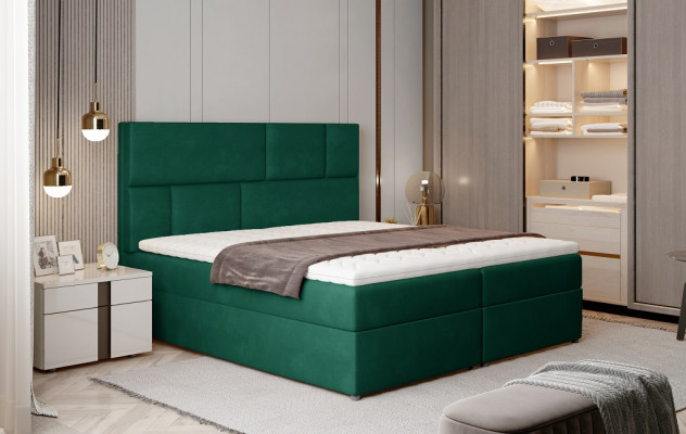 Luxus Designer Polsterbett Bett Betten Designerbett Boxspring Textil 180x200