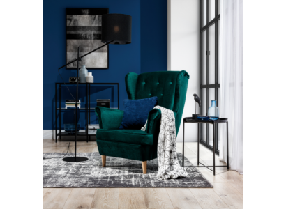 Lounge Ohren Sessel Club Designer Möbel Fernseh Sofa Stuhl Samt Polster Sitz Neu