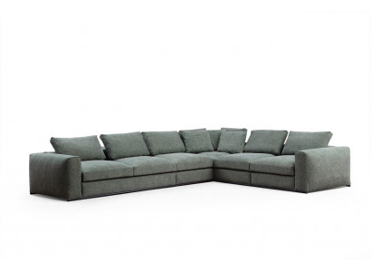 Wohnzimmer Sofa 4 Sitzer Moderne Couch Polster Sitzer Sofa grün Holz