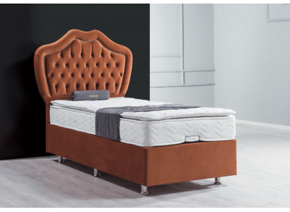 Bett Braun Einzelbett Boxspring Betten Luxus Schlafzimmer Chesterfield