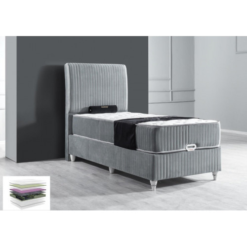 Luxus Boxspring Bett Hotel Singel Betten mit Matratze 90x200 Möbel