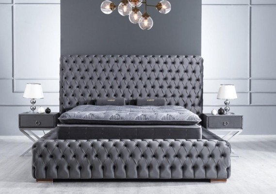 Nachttisch Grau Beistelltisch Tisch Holz Tische Möbel Nachttische Schlafzimmer
