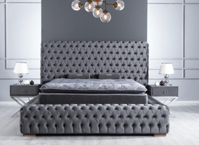 Nachttisch Grau Beistelltisch Tisch Holz Tische Möbel Nachttische Schlafzimmer