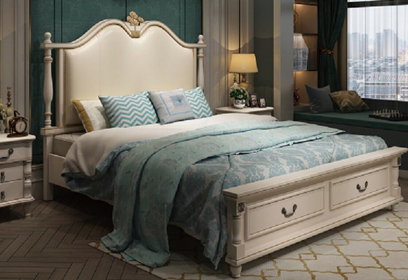 Bett Polster Design Luxus Doppel Hotel Betten Königliches Barock Holz Möbel Neu