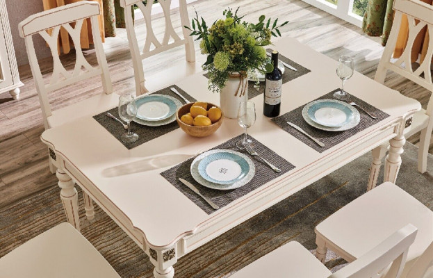 Esszimmer Esstisch 6 x Stühle Ess Garnitur Set Holz Küche Tisch Gruppe 7tlg. Neu