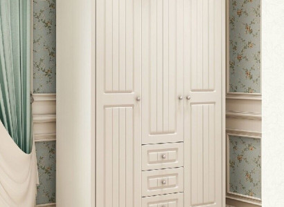 Landhaus Stil Möbel Klassischer Kleiderschrank Schrank Holz Schlafzimmer Weiß