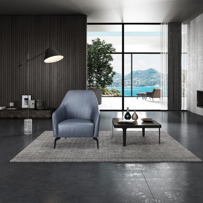 Moderner Design Sessel Leder Wohnzimmer Lounge Luxus Design Möbel