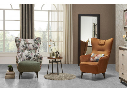 Luxus Design Möbel Stühle Moderner Design Deko Sessel Textil Wohnzimmer