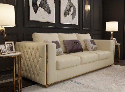 Ledersofa Couch Wohnlandschaft Garnitur Design Modern Sofas Sofa 3 Sitzer Sitz