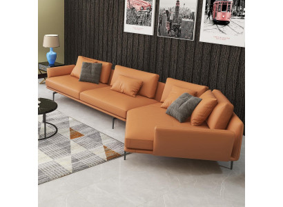 Ecksofa L-Form Stoff Couch Wohnlandschaft Garnitur Design Modern Sofa Trapez Neu