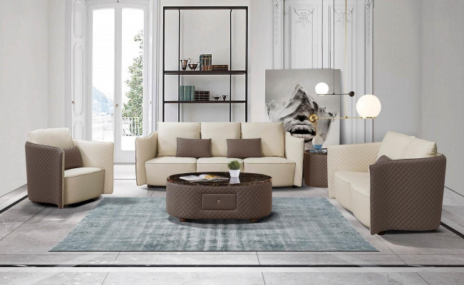Dreisitzer Italienische Stil Sofa 3 Sitzer Modernes Sofa Ledersofa Couch