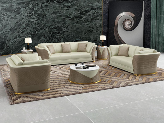Dreisitzer Italienische Stil Möbel Sofa 3 Sitzer Modernes Sofa Ledersofa