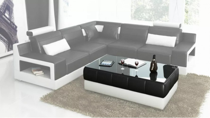 Sofa Ledersofa Ecksofa Polster Eckgarnitur Polster Couch Garnitur Wohnlandschaft