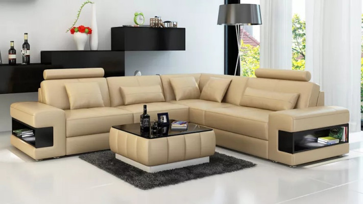 Design Ecksofa Deko Wohnzimmer Möbel Moderne Eckcouch Lederpolster Couch