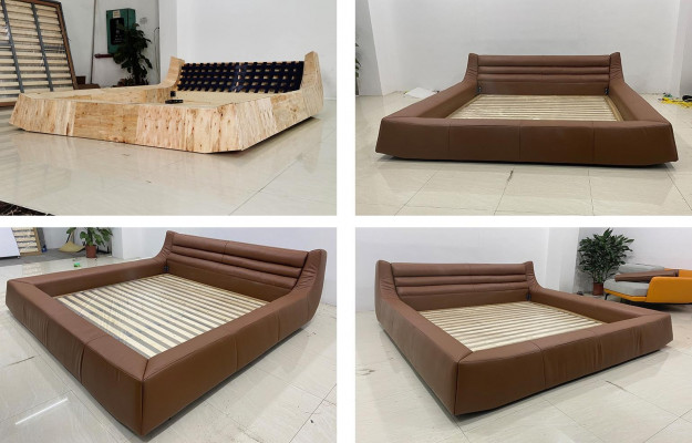 Doppelbett Design de Luxe Luxur Polsterbett Designbett Leder Betten Für