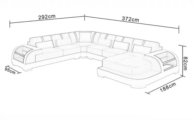 Wohnzimmer Leder xxl couch sofa landschaft moderne designer polster