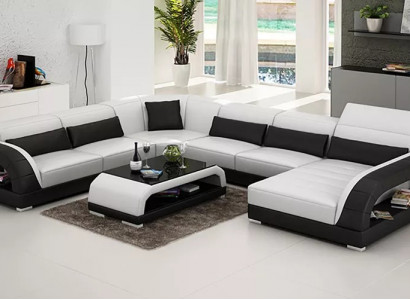 Design Ecksofa Wohnzimmer Möbel Moderne Eckcouch Lederpolster Couch